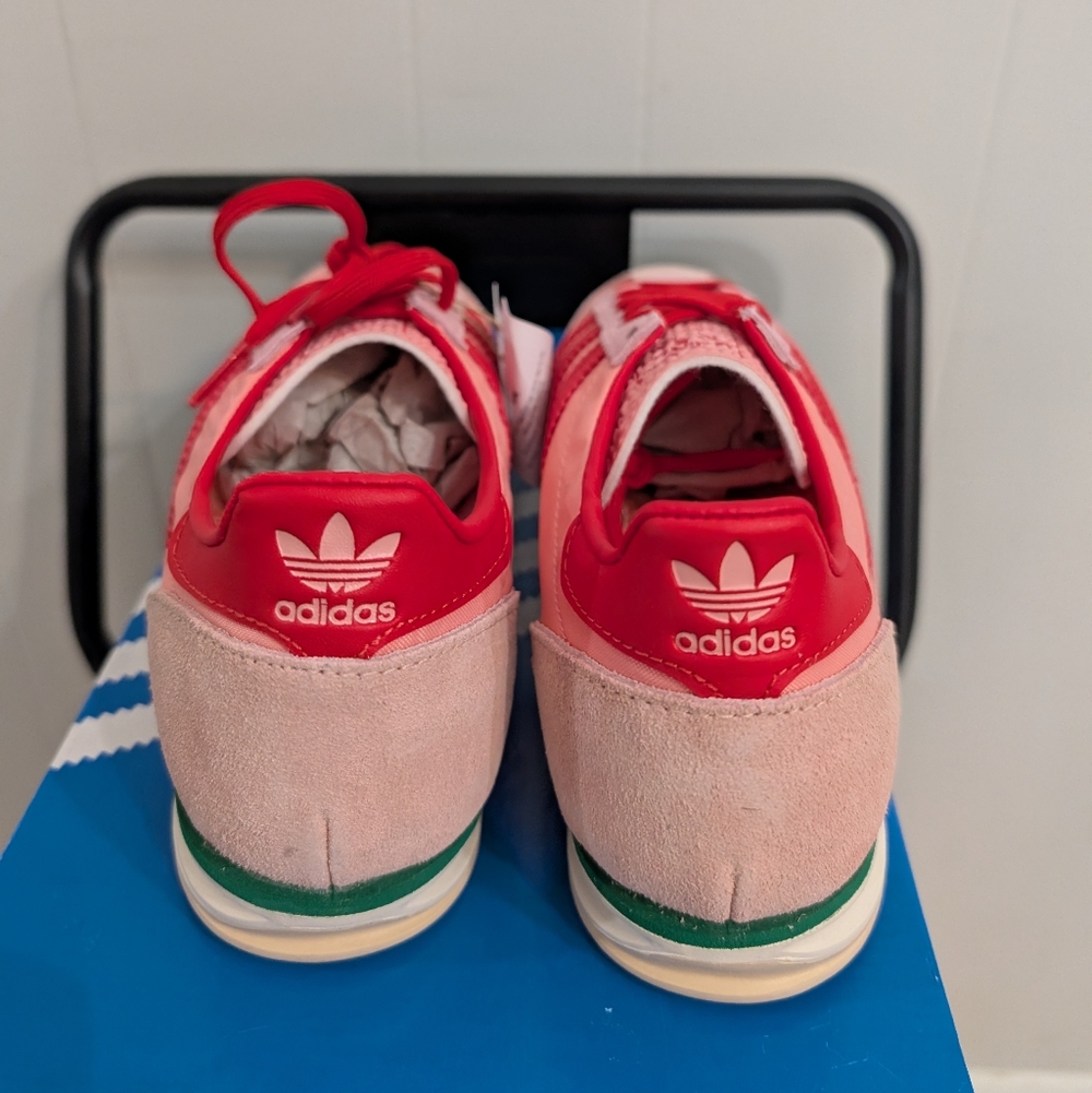 Adidas Women's Pink and Red Sneakers - Picture 4 of 6